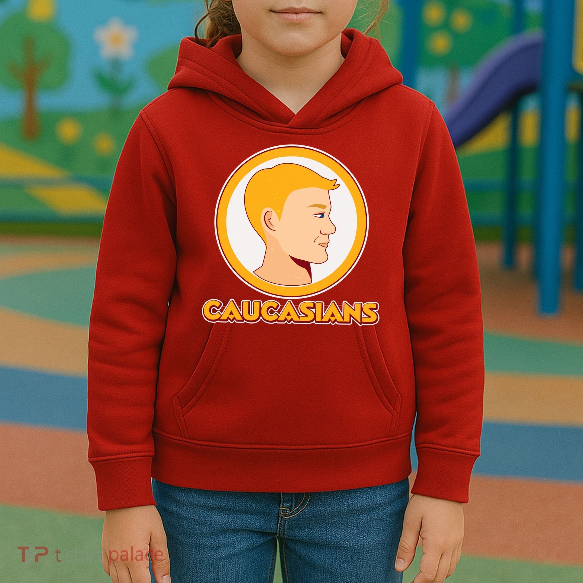 Washington Caucasians Football Logo Kids Hoodie