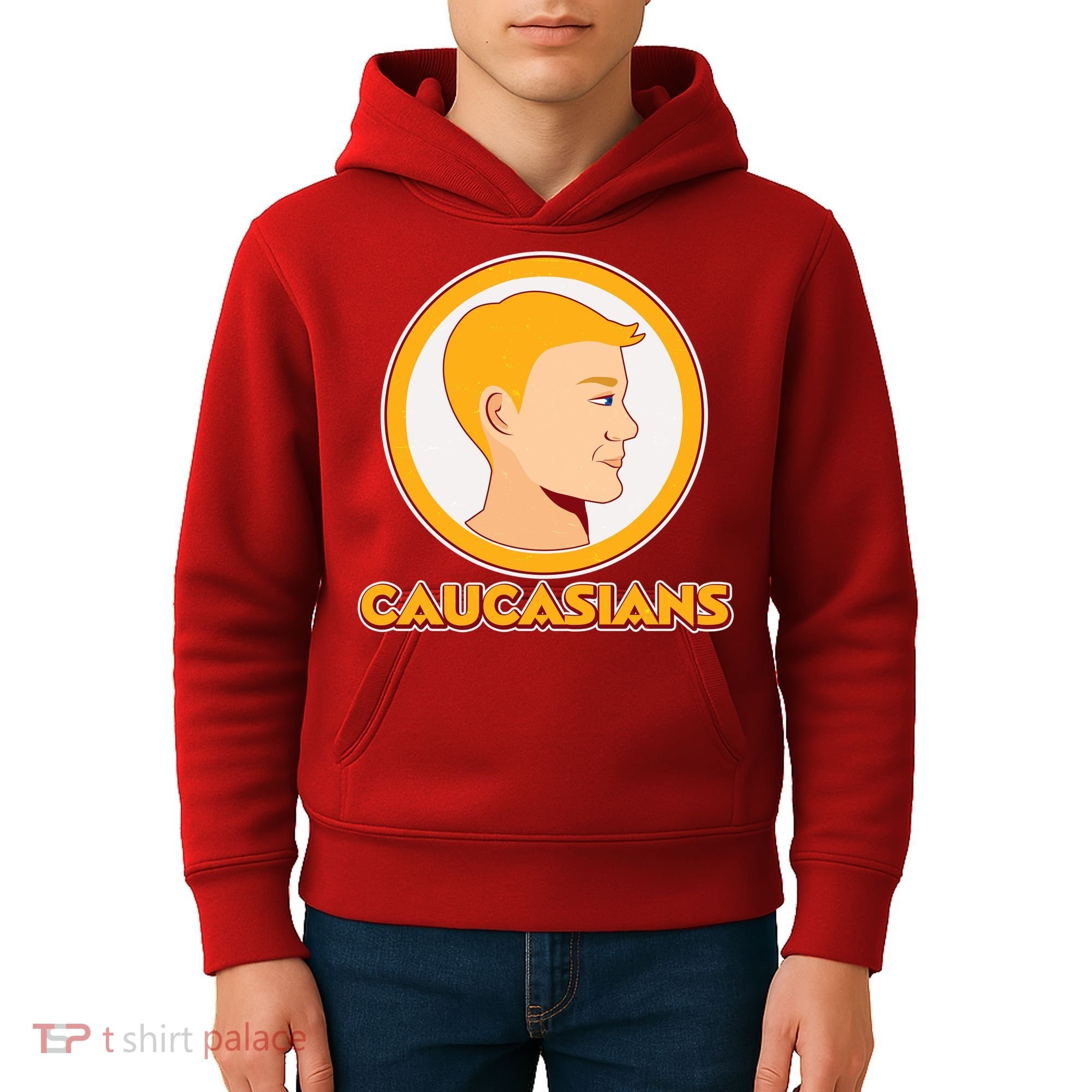 Washington Caucasians Football Logo Kids Hoodie