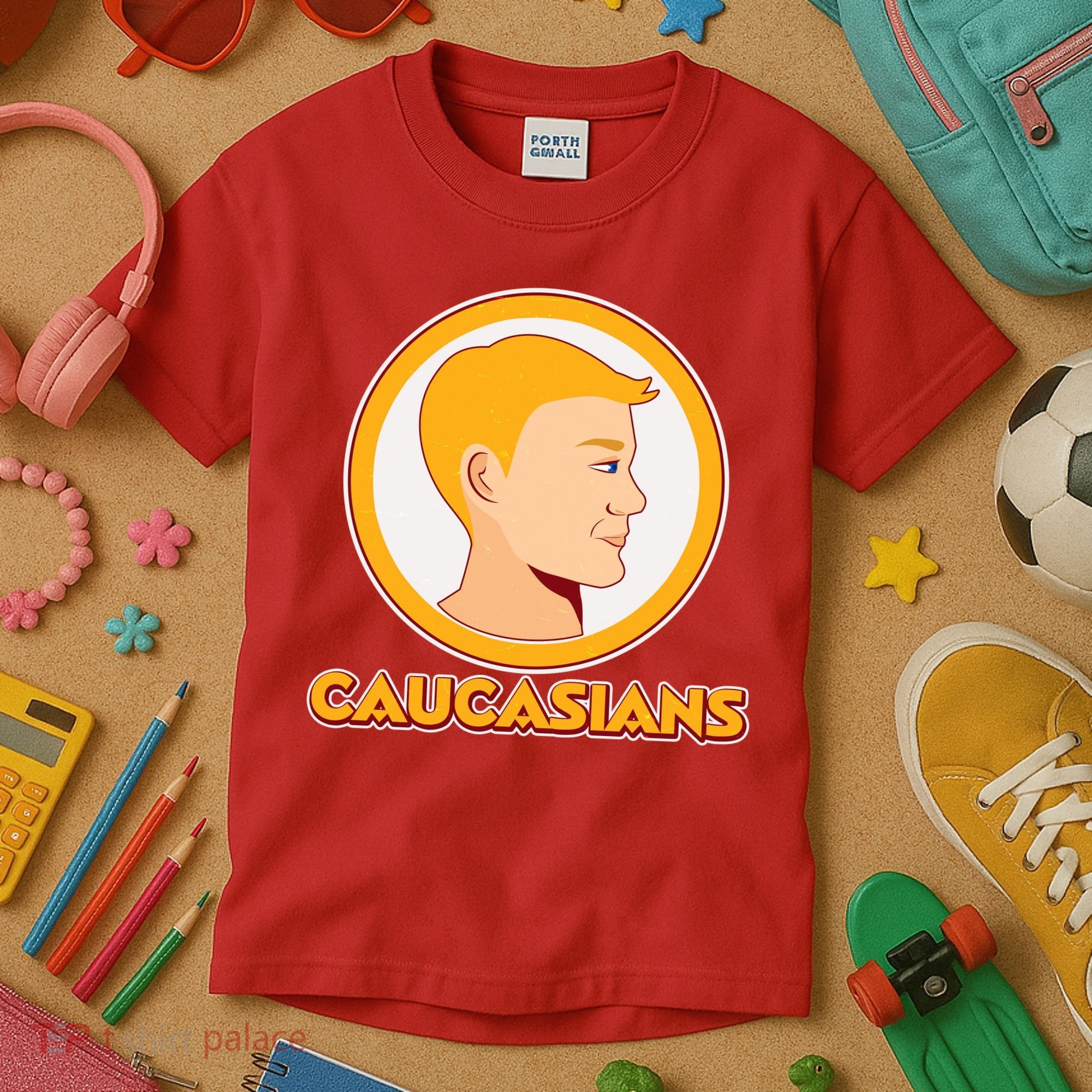 Washington Caucasians Football Logo Kids T-Shirt