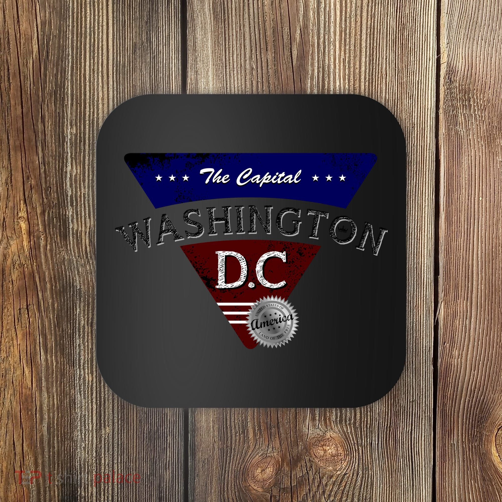 Washington D.C Land of the Free Logo Coaster