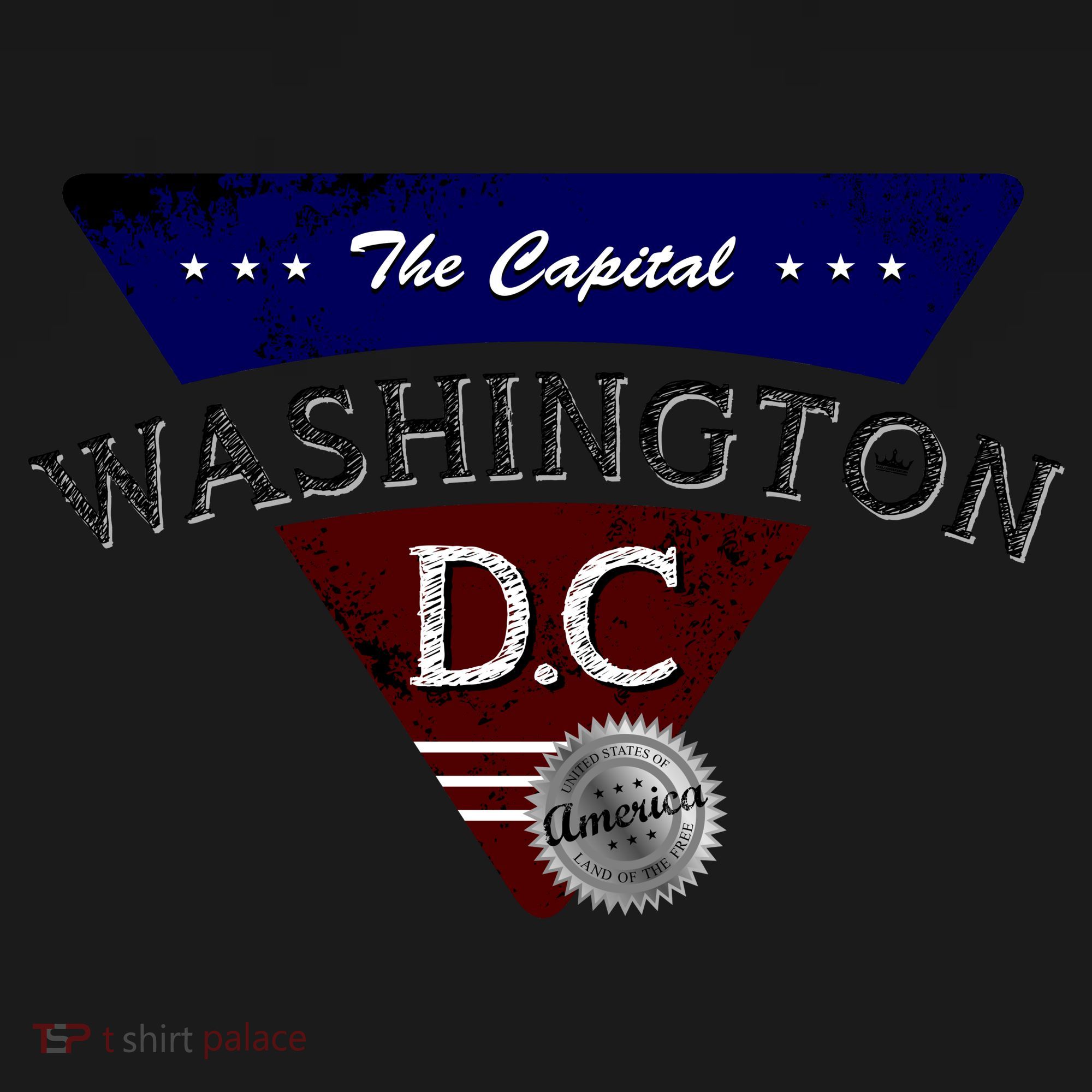 Washington D.C Land of the Free Logo Coaster