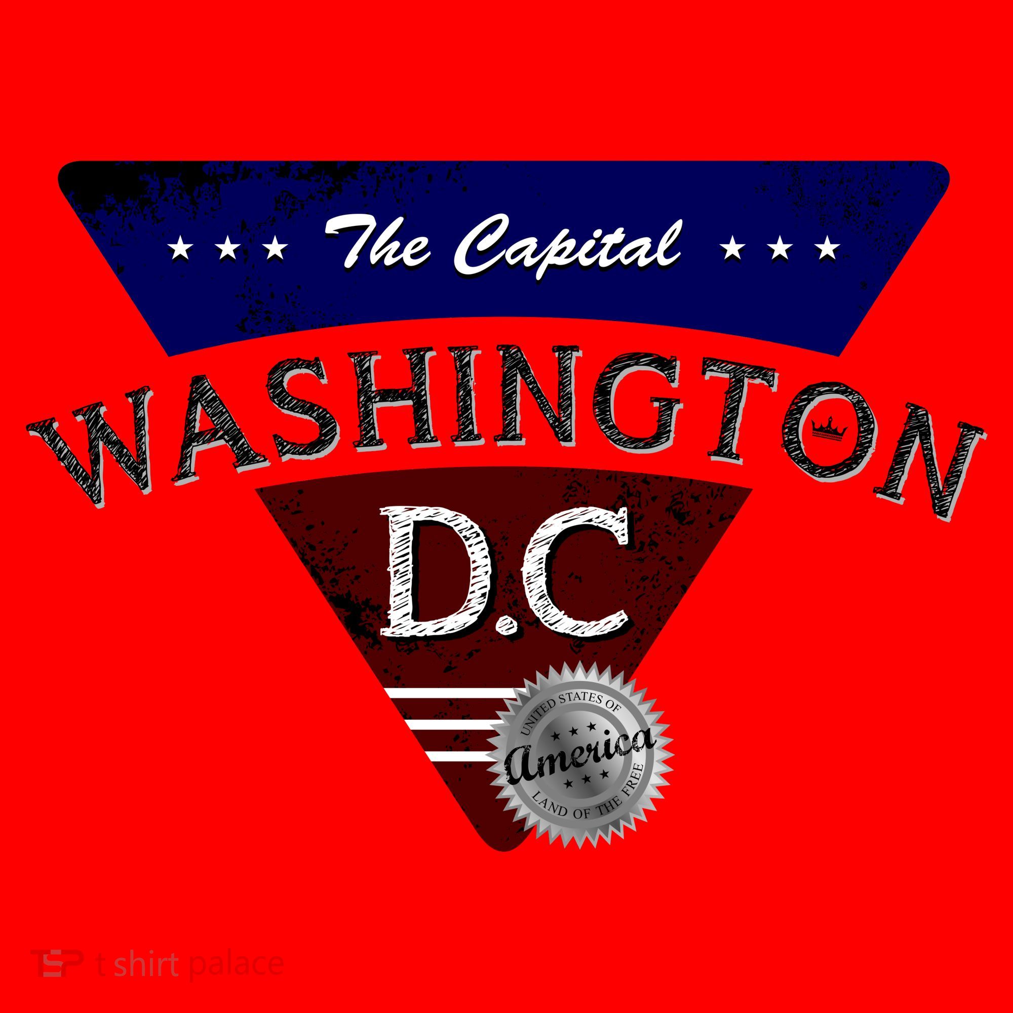 Washington D.C Land of the Free Logo Santa Hat