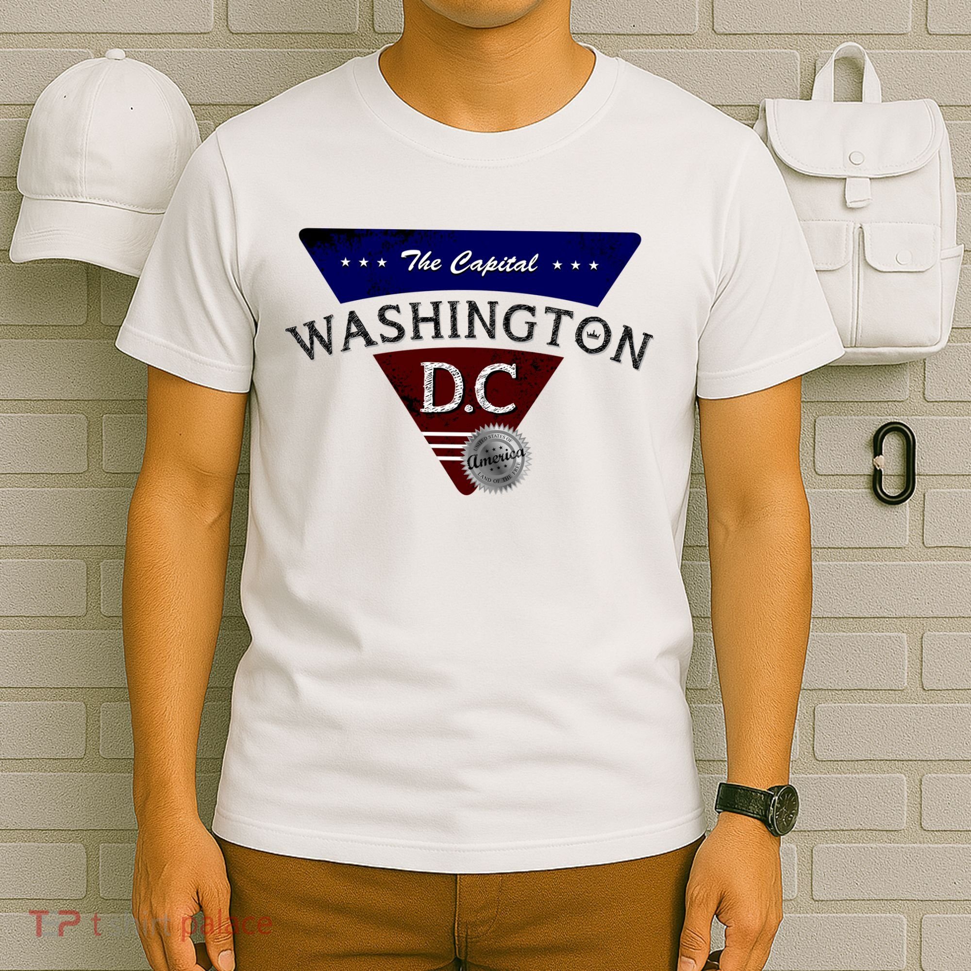 Washington D.C Land of the Free Logo T-Shirt
