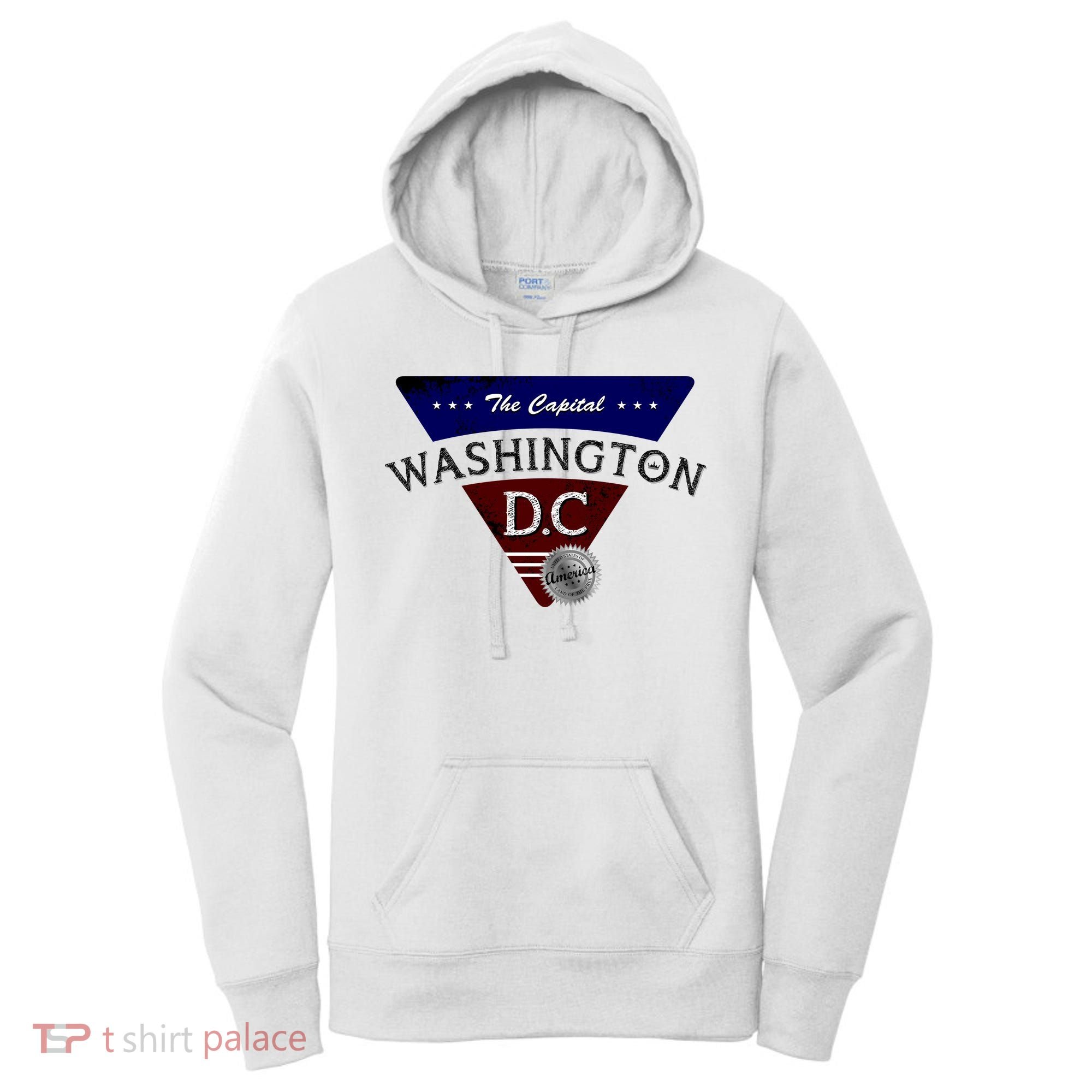 Washington D.C Land of the Free Logo Women's Hoodie