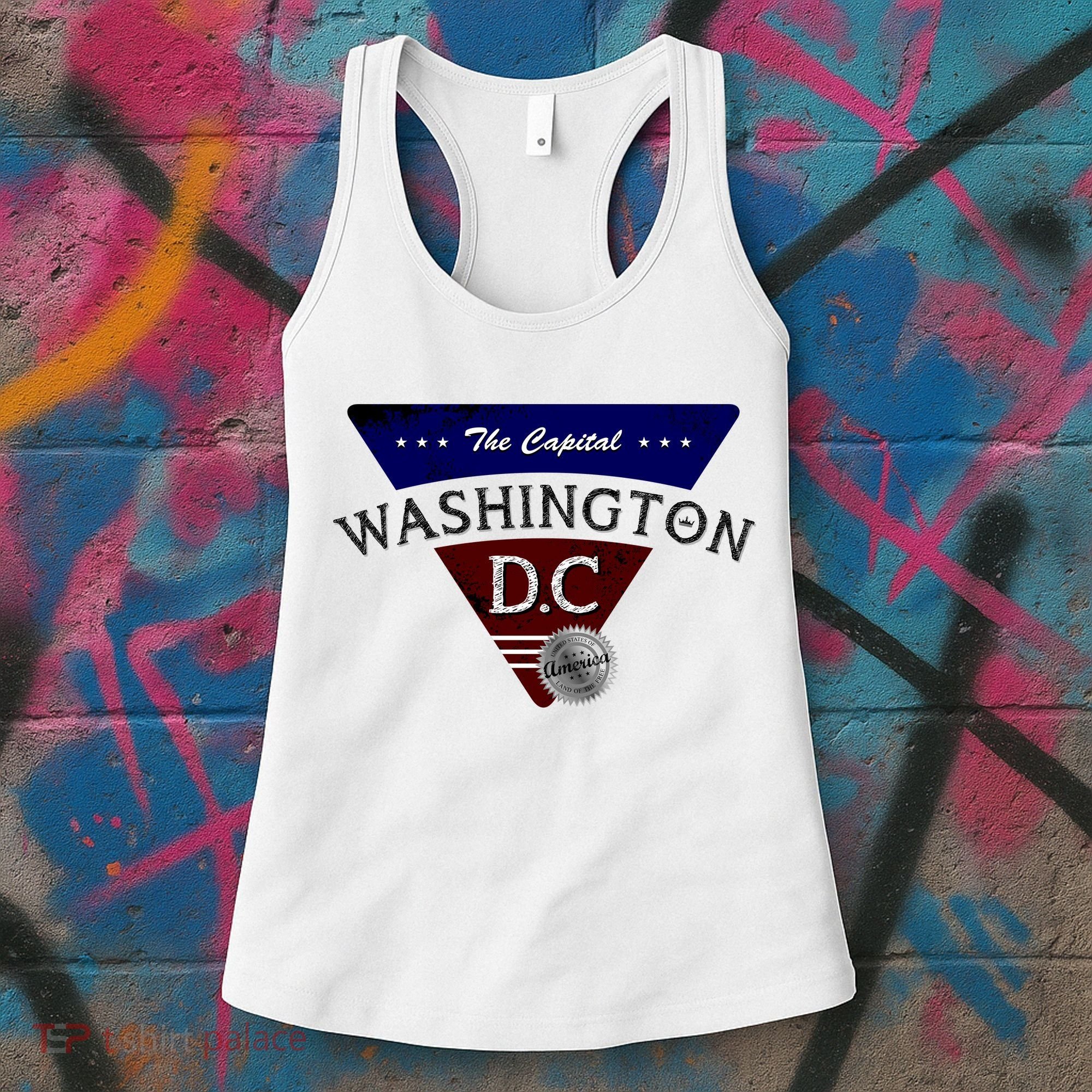 Washington D.C Land of the Free Logo Women's Tank Top