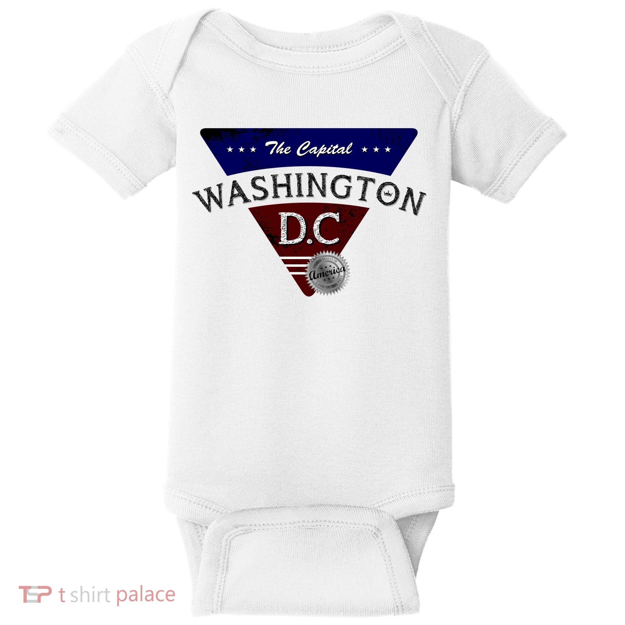 Washington D.C Land of the Free Logo Baby Bodysuit