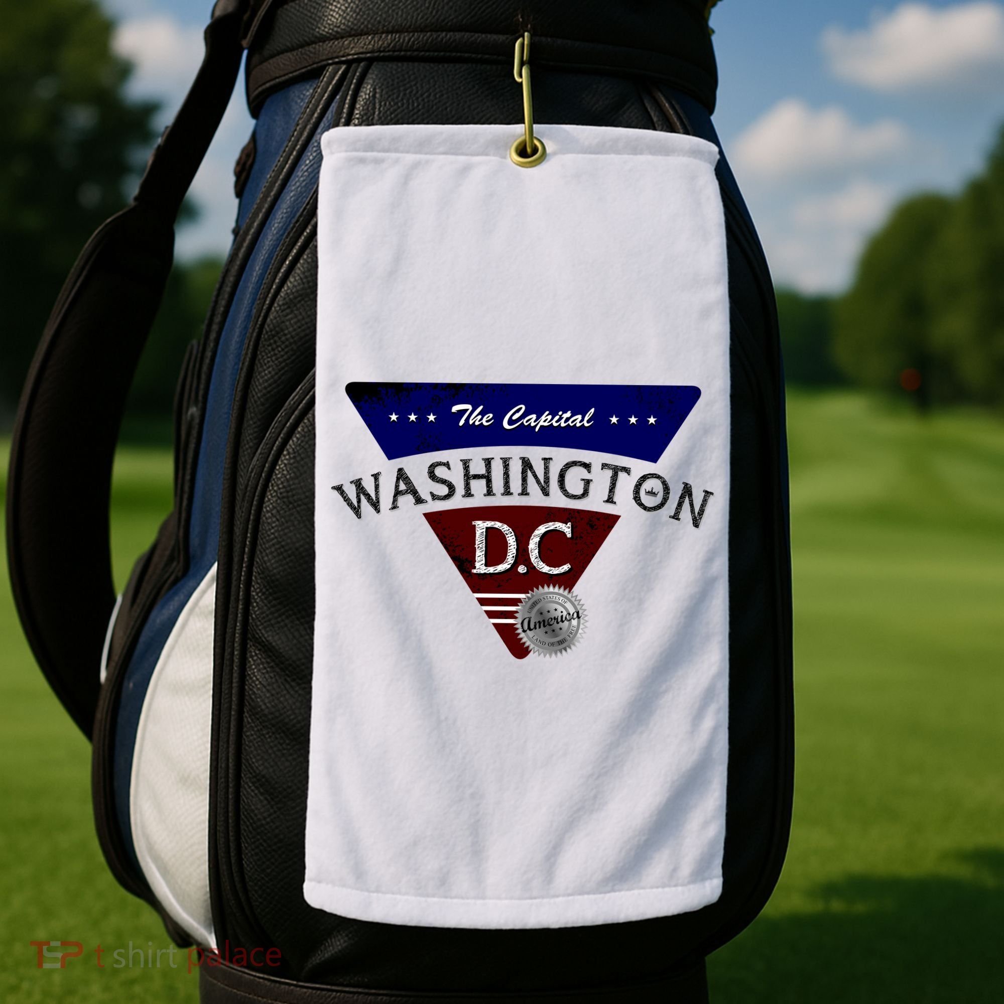 Washington D.C Land of the Free Logo Golf Towel