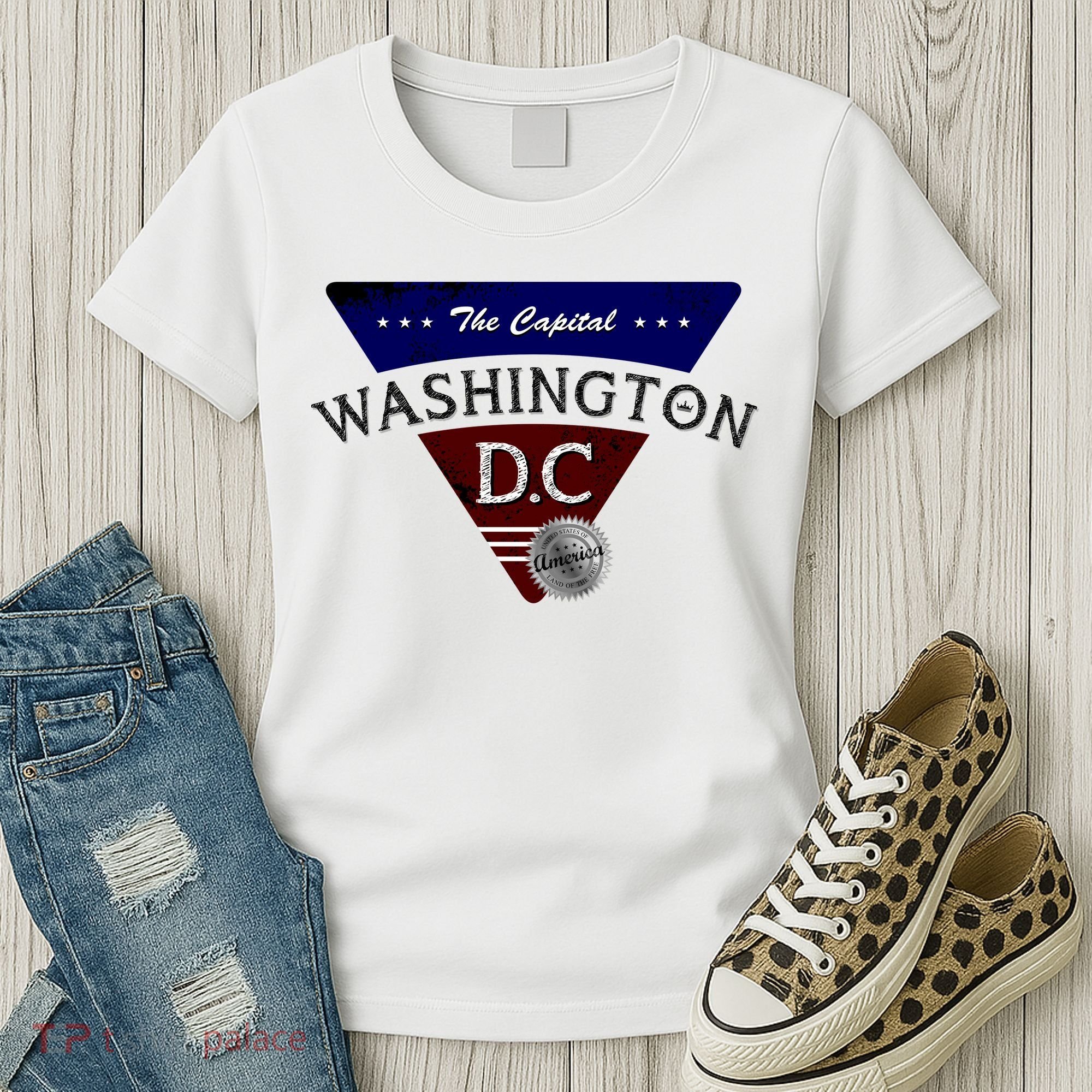 Washington D.C Land of the Free Logo Women's T-Shirt