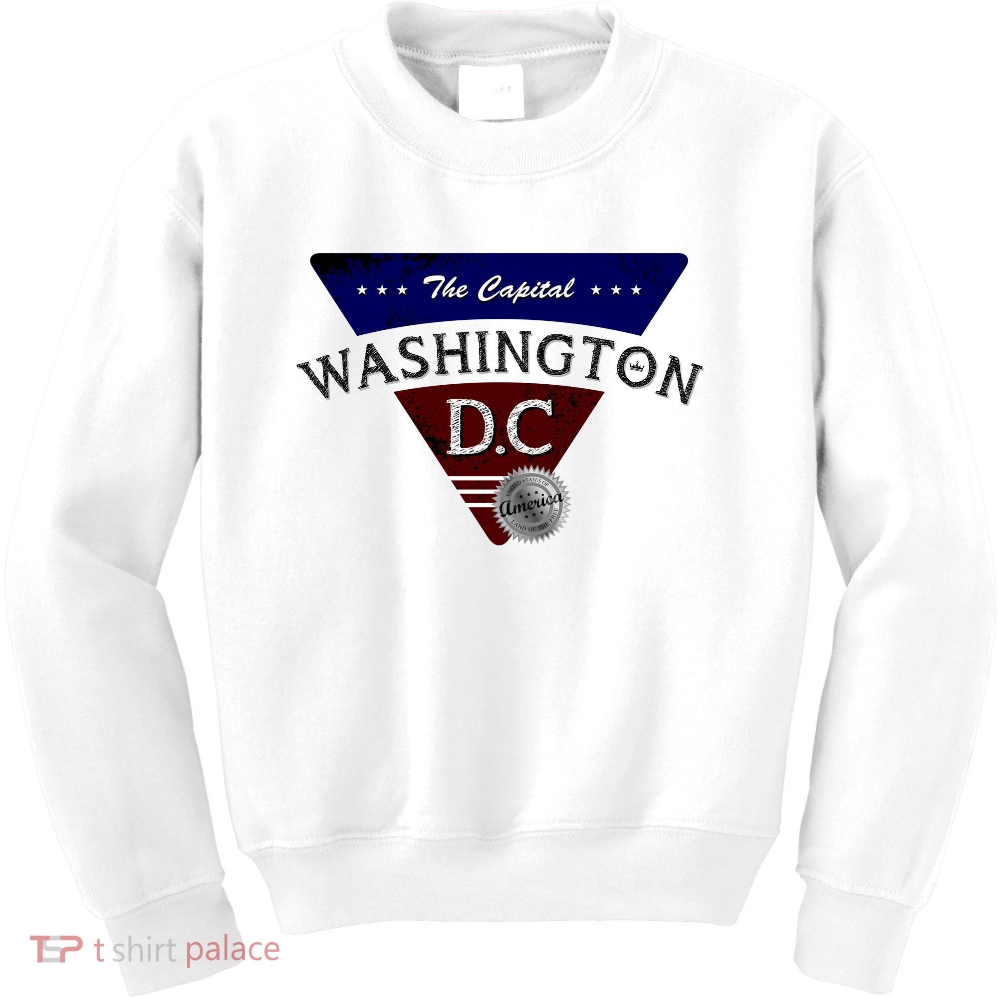 Washington D.C Land of the Free Logo Kids Sweatshirt