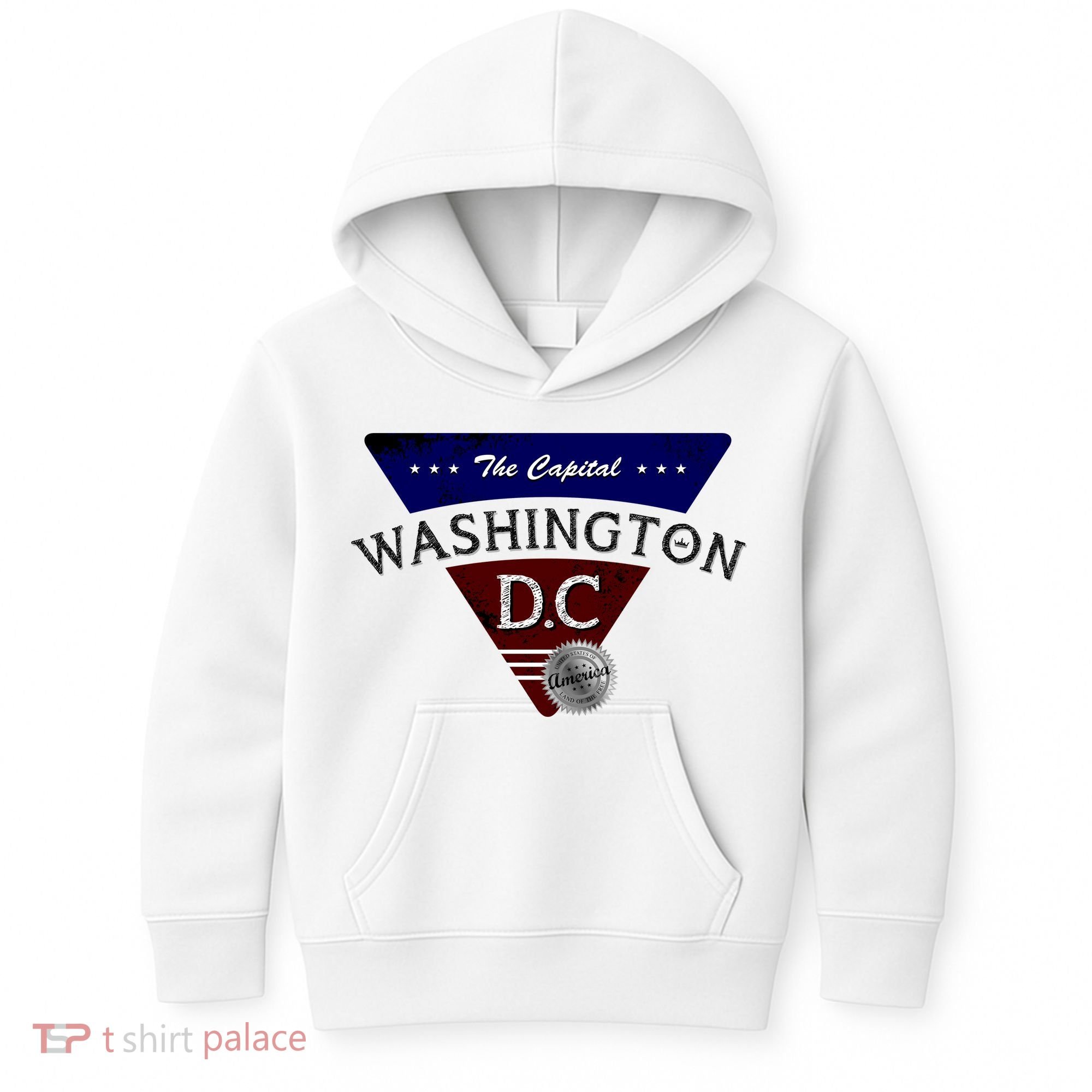 Washington D.C Land of the Free Logo Kids Hoodie