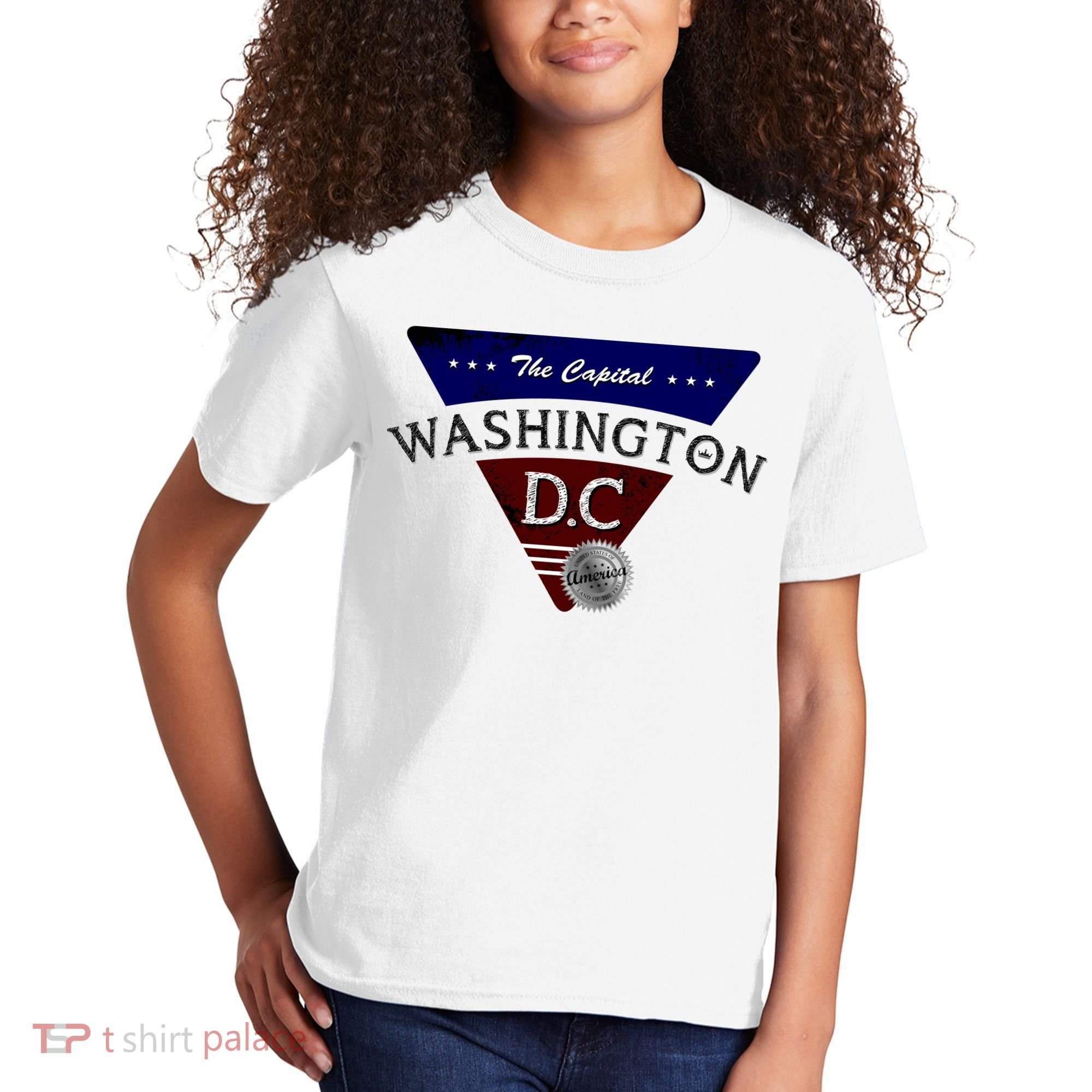 Washington D.C Land of the Free Logo Kids T-Shirt