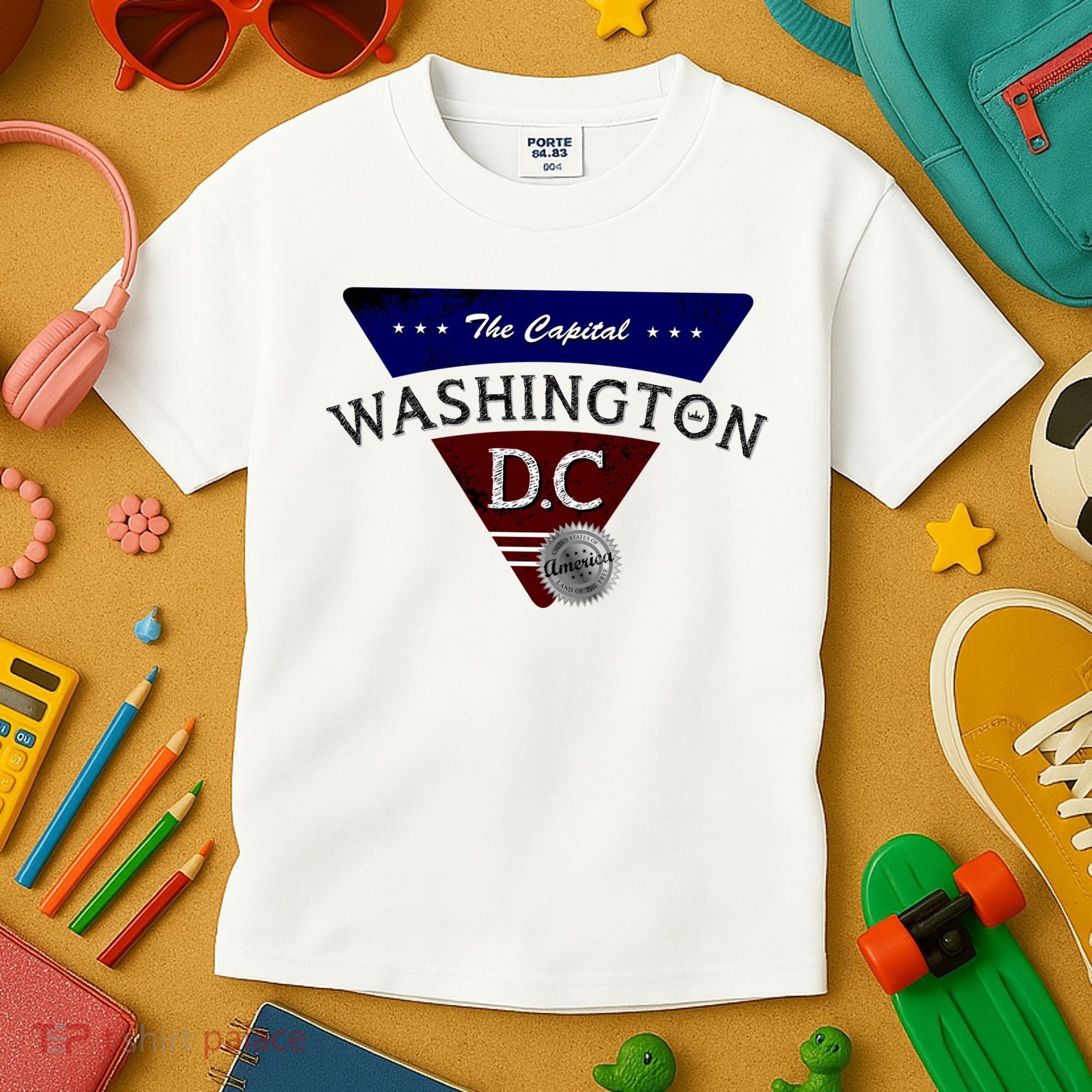 Washington D.C Land of the Free Logo Kids T-Shirt