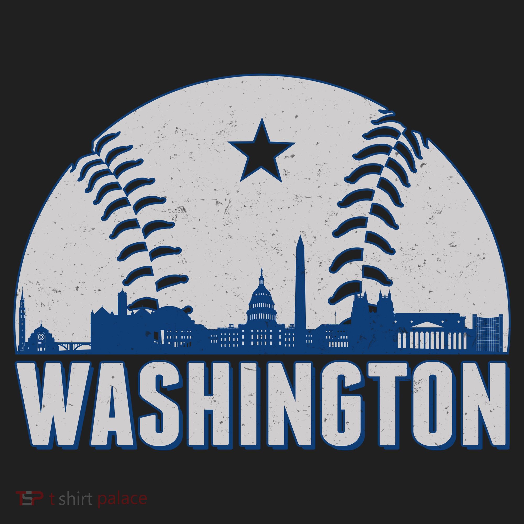 Washington DC Baseball Skyline Women's Sweatshirt