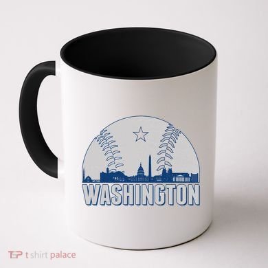 Washington DC Baseball Skyline Coffee Mug