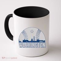 Washington DC Baseball Skyline Coffee Mug thumb 0