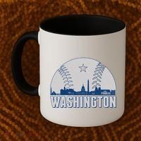 Washington DC Baseball Skyline Coffee Mug thumb 2