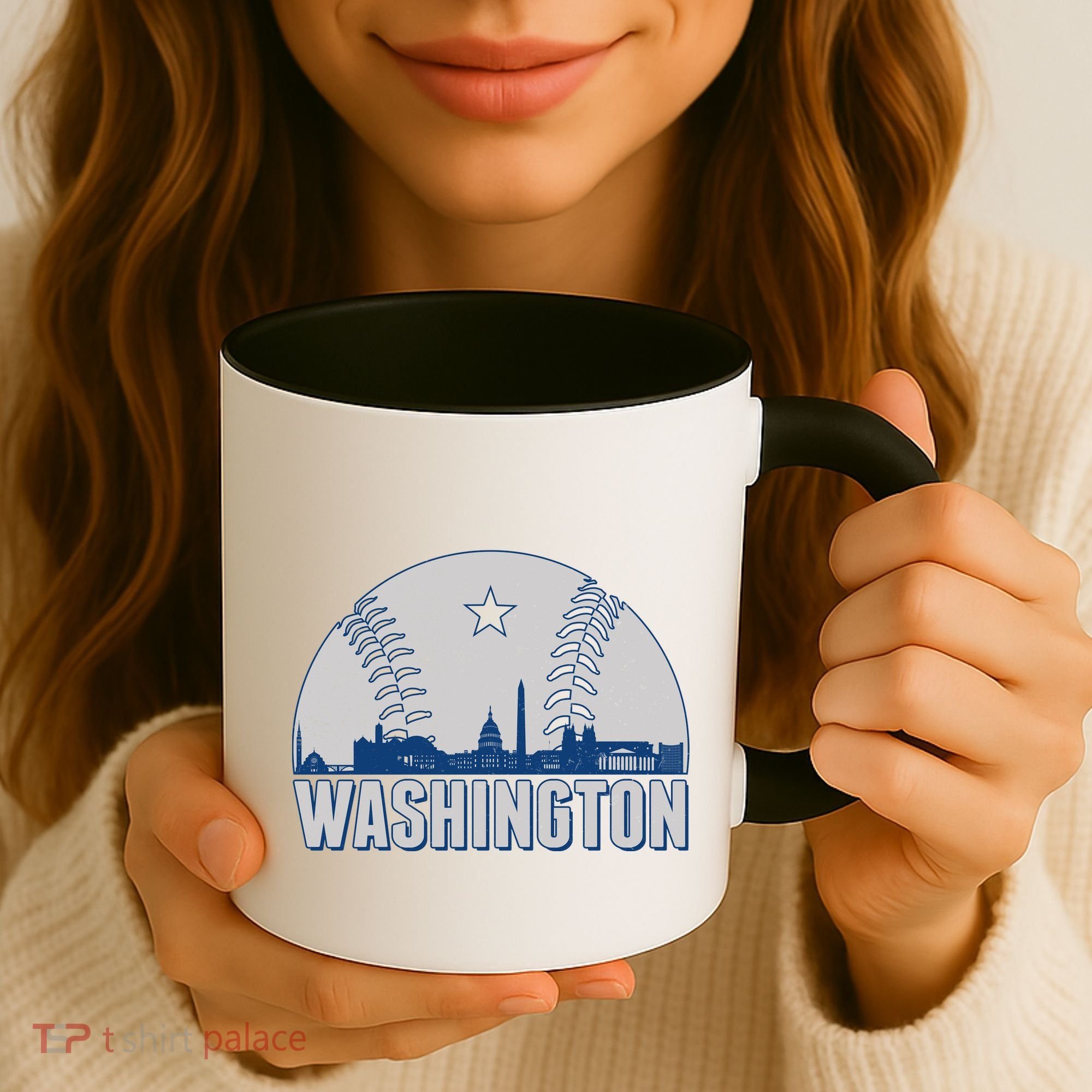 Washington DC Baseball Skyline Coffee Mug