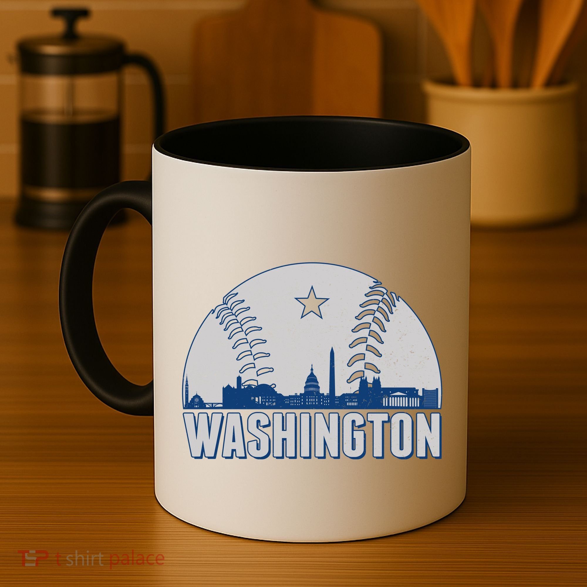 Washington DC Baseball Skyline Coffee Mug