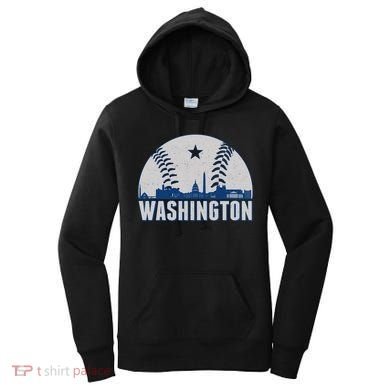 Washington DC Baseball Skyline Women's Hoodie