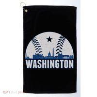 Washington DC Baseball Skyline Golf Towel thumb 0