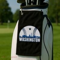 Washington DC Baseball Skyline Golf Towel thumb 2