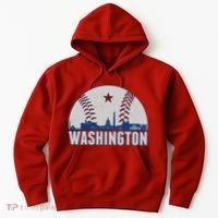 Washington DC Baseball Skyline Hoodie thumb 0