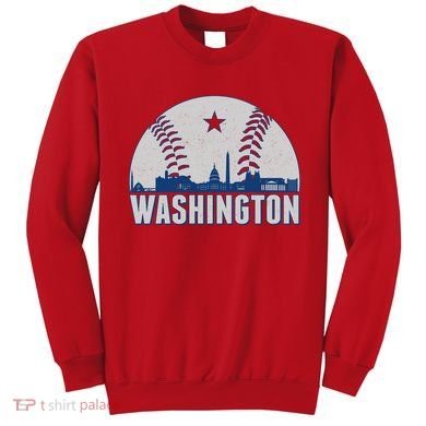 Washington DC Baseball Skyline Sweatshirt
