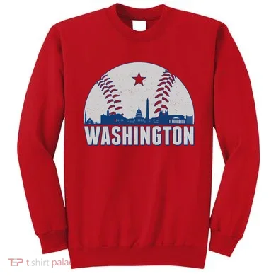 Washington DC Baseball Skyline Sweatshirt