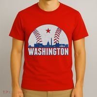 Washington DC Baseball Skyline T-Shirt thumb 3