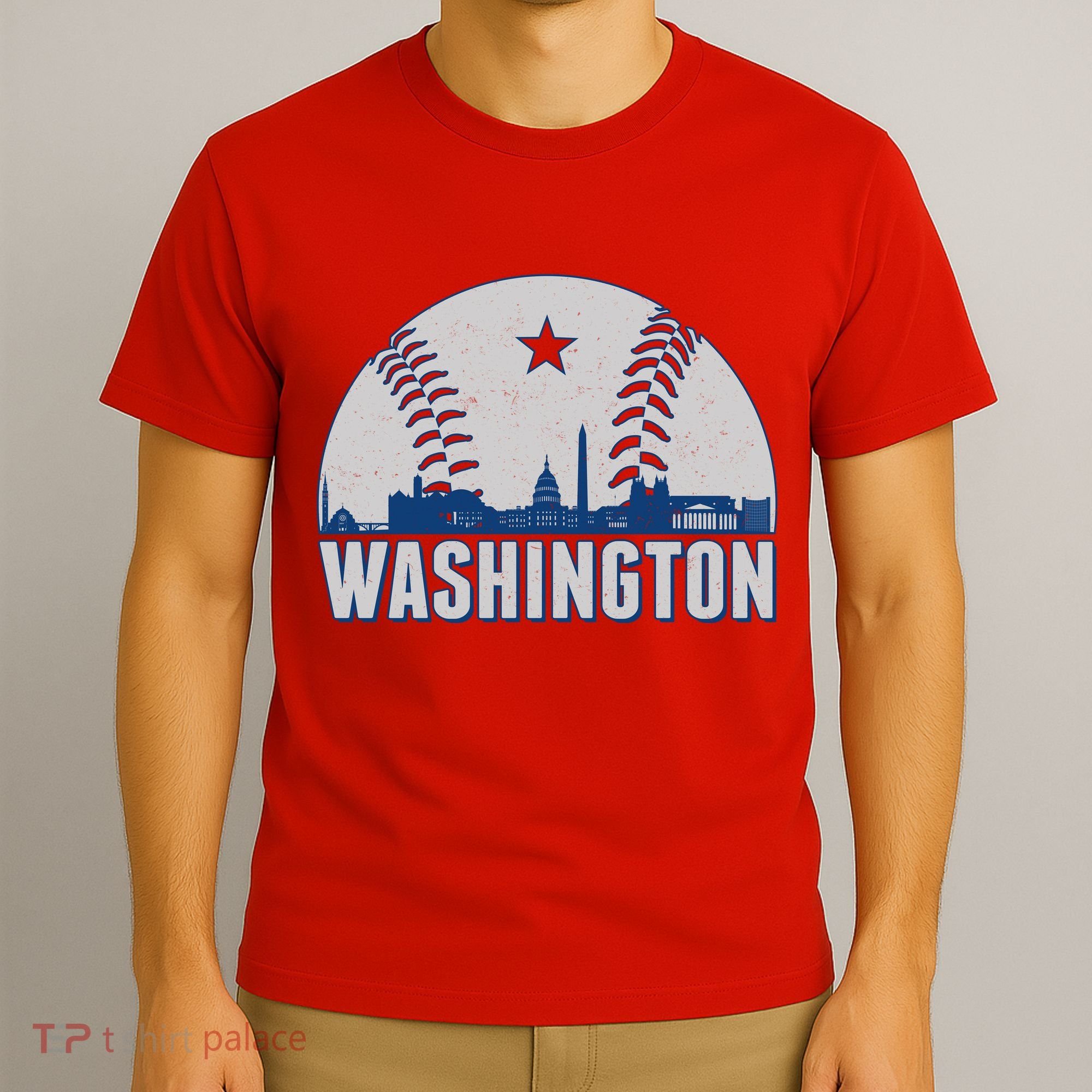 Washington DC Baseball Skyline T-Shirt