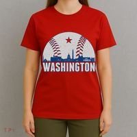Washington DC Baseball Skyline T-Shirt thumb 4