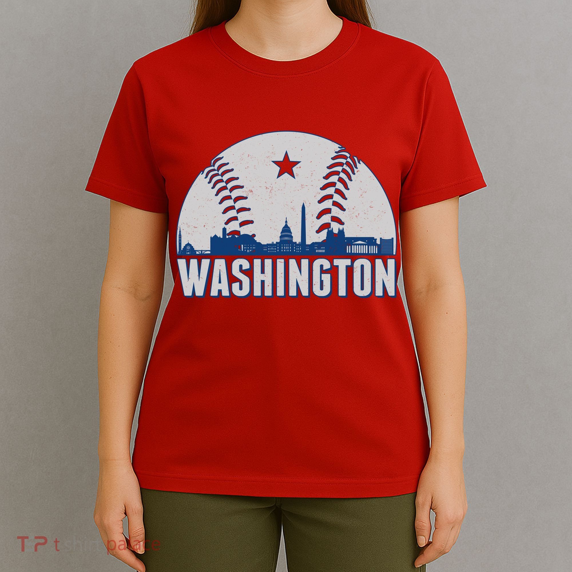 Washington DC Baseball Skyline T-Shirt