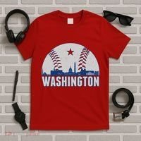 Washington DC Baseball Skyline T-Shirt thumb 5