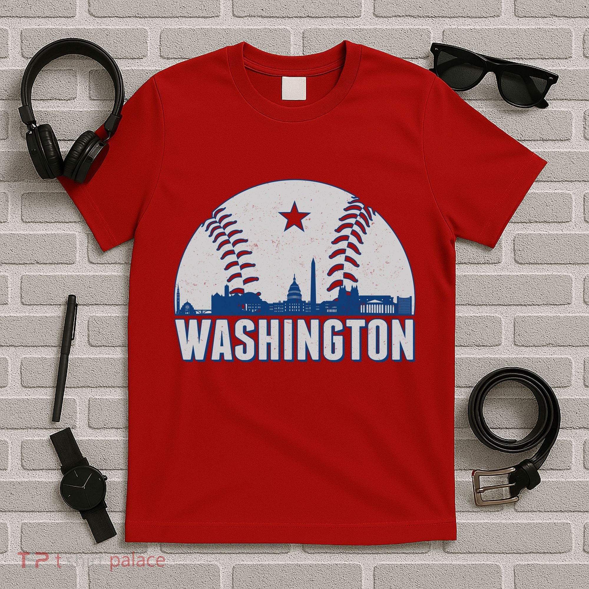 Washington DC Baseball Skyline T-Shirt