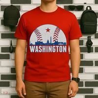 Washington DC Baseball Skyline T-Shirt thumb 6