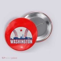 Washington DC Baseball Skyline Button thumb 0