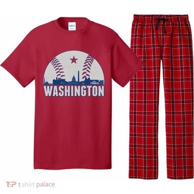 Washington DC Baseball Skyline Pajama Set