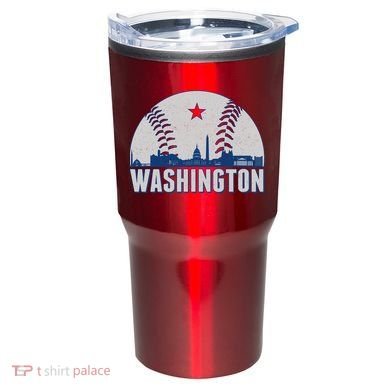 Washington DC Baseball Skyline Tumbler