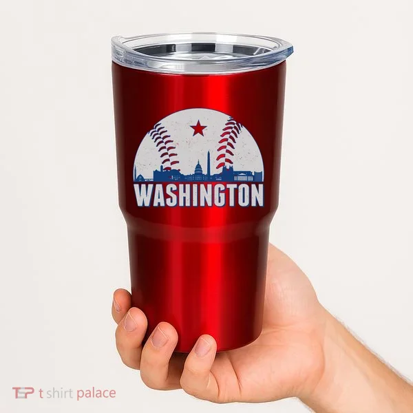 Washington DC Baseball Skyline Tumbler