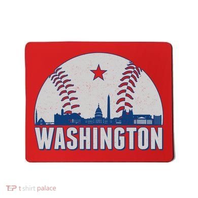 Washington DC Baseball Skyline Mousepad