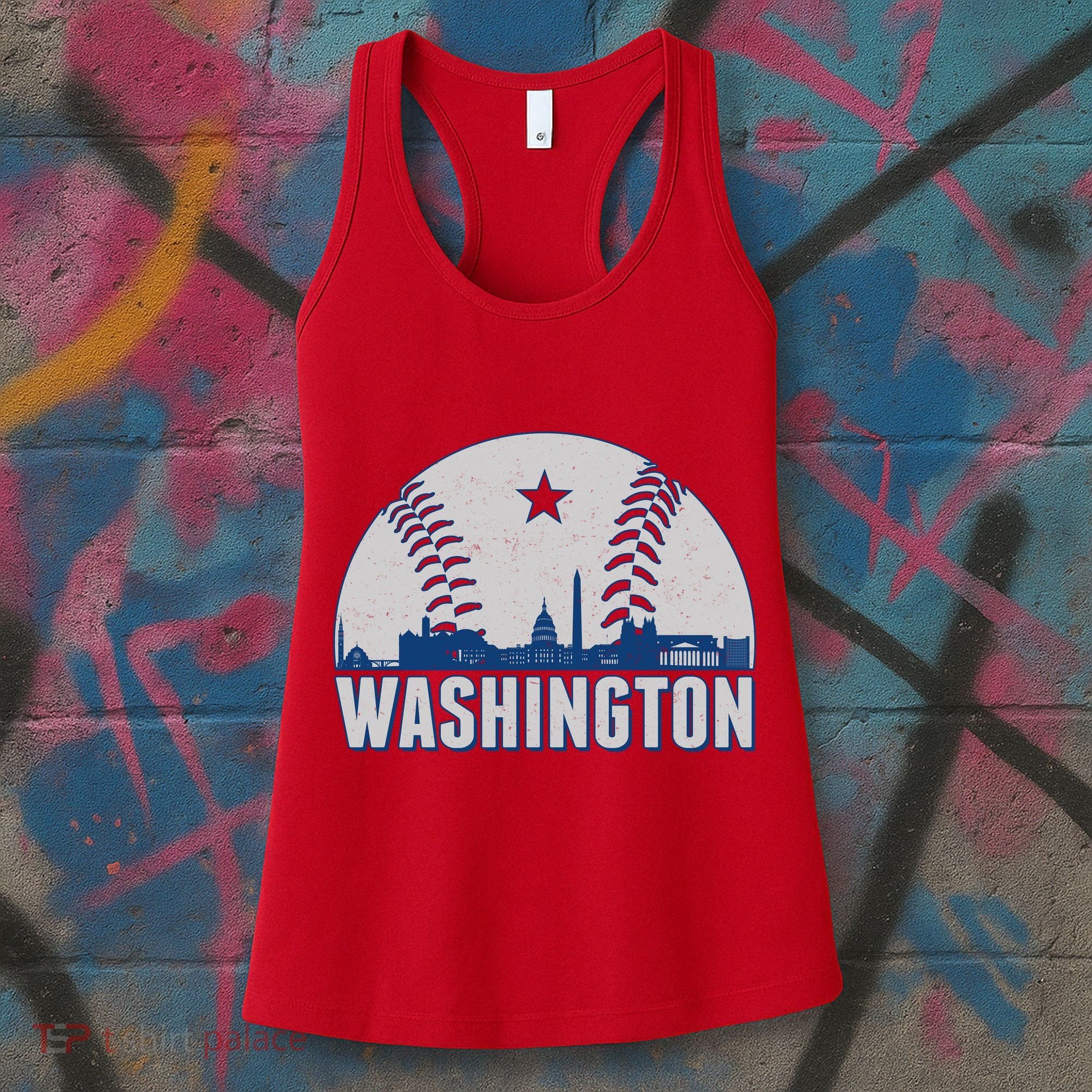 Washington DC Baseball Skyline Women's Tank Top