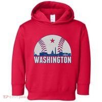 Washington DC Baseball Skyline Toddler Hoodie thumb 0