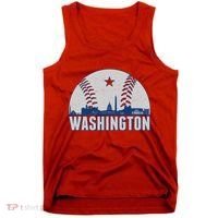 Washington DC Baseball Skyline Tank Top thumb 0