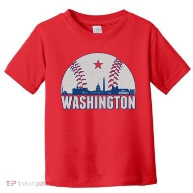 Washington DC Baseball Skyline Toddler T-Shirt