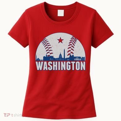 Washington DC Baseball Skyline Women's T-Shirt