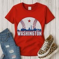 Washington DC Baseball Skyline Women's T-Shirt thumb 3