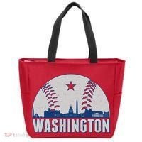 Washington DC Baseball Skyline Tote Bag thumb 0