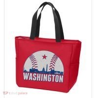 Washington DC Baseball Skyline Tote Bag thumb 3