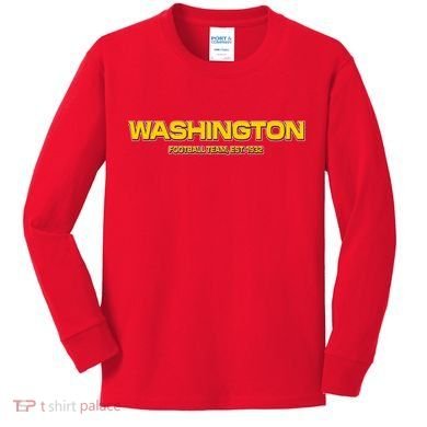 Washington Football Team Logo Kids Long Sleeve Shirt