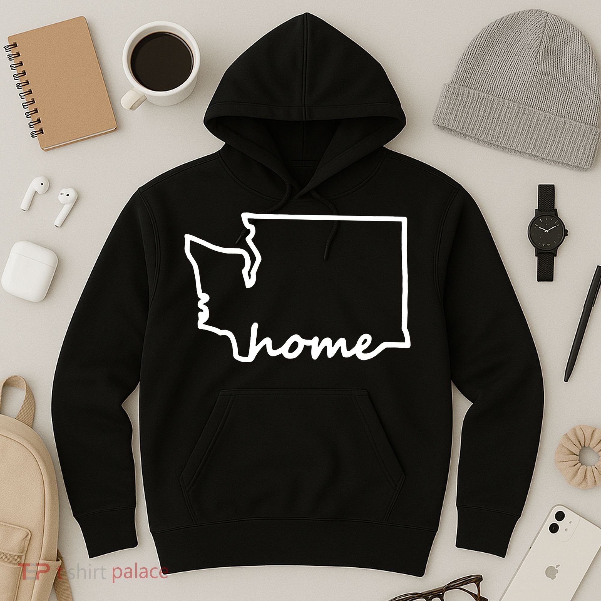 Washington Home State Map Hoodie